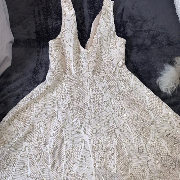 Beige and Gold Dress - Picture 2 of 3